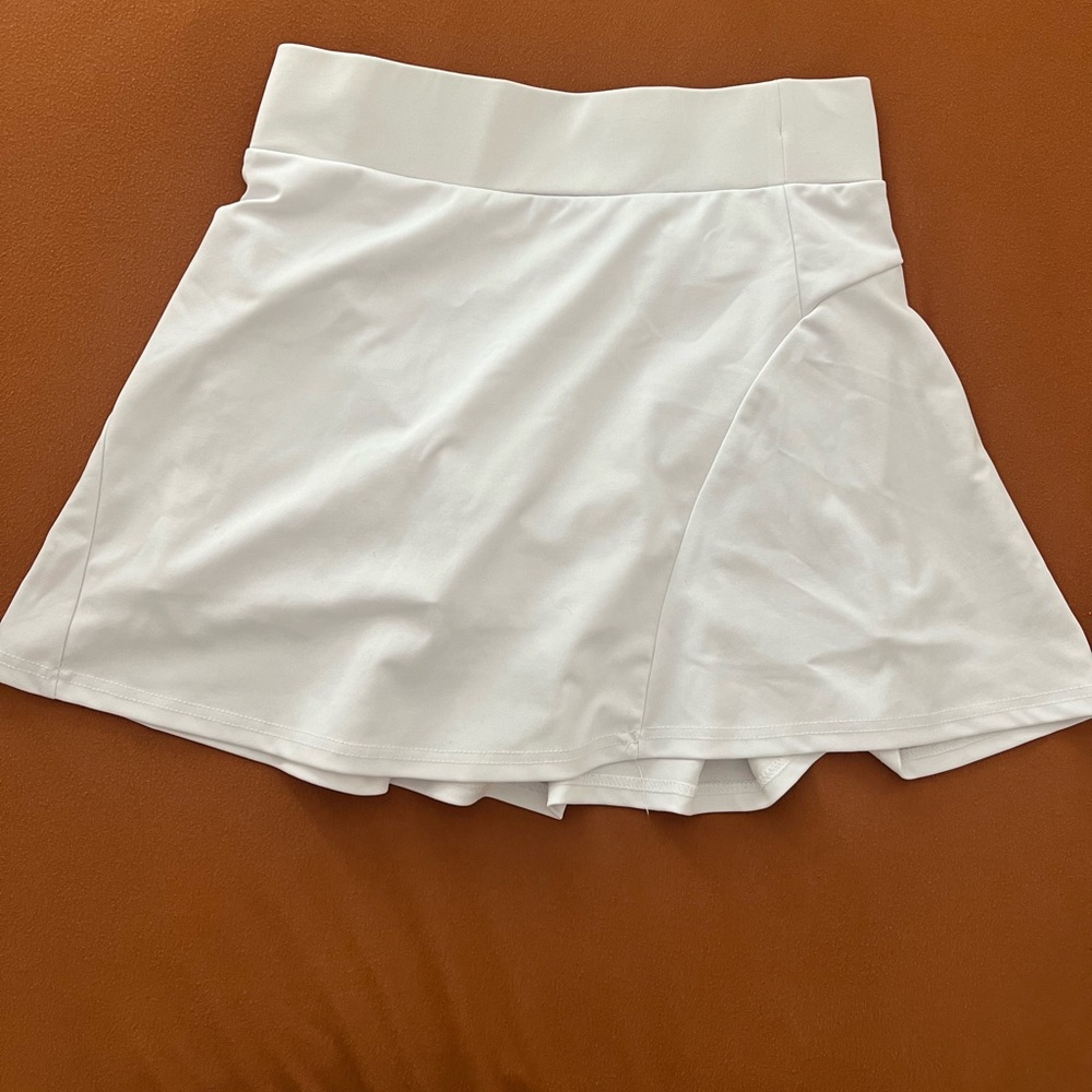 White Pleated Tennis Skort